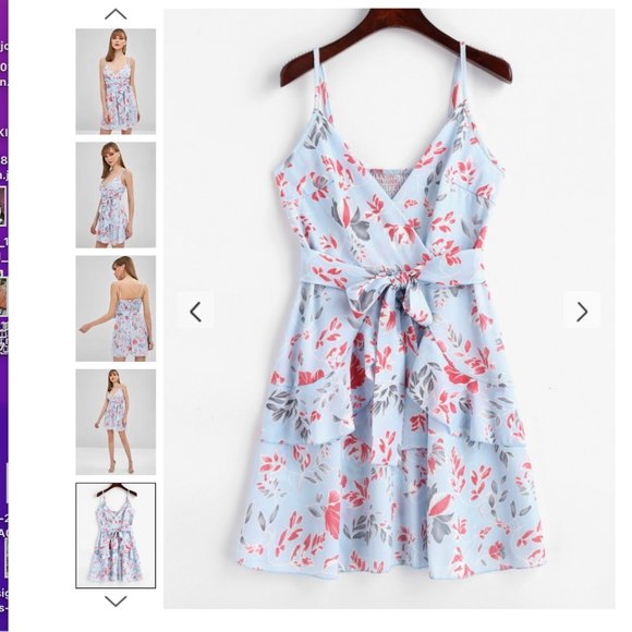 Ruffled Floral Cami Dress - Picture 4 of 6